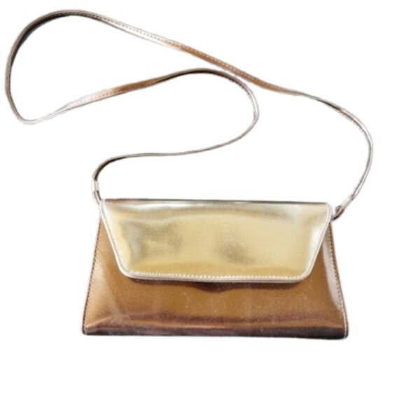 Little / Small Gold Evening Purse Shoulder Bag - Picture 1 of 4